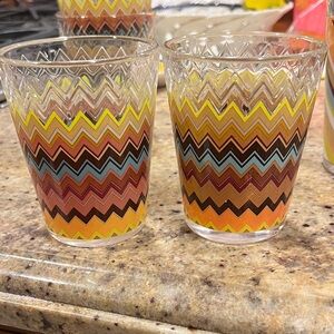 2- Missoni for Target Colorful Chevron Patterned Glasses